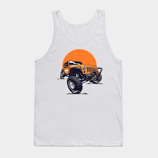 4X4 Wheeler Tank Top by D3monic